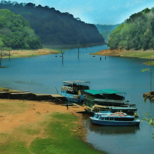 Boating at Lake Periyar